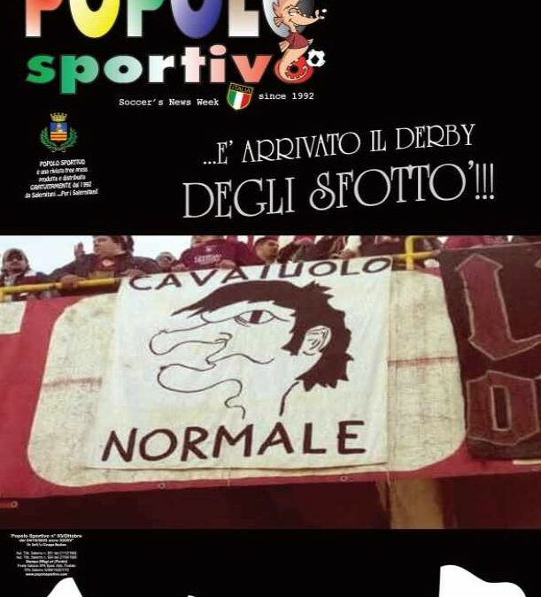 Pullman della Cavese all’Arechi con la scritta “Salerno mer…”